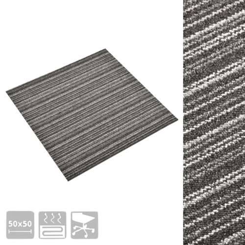 Podne pločice s tepihom 20 kom 5 m² 50x50 cm prugaste antracit - prugasta antracit 1 Cijena