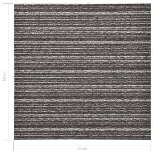 Podne pločice s tepihom 20 kom 5 m² 50x50 cm prugaste antracit - prugasta antracit 1 Cijena