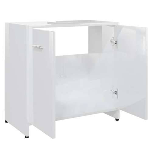 Kupaonski ormarić sjajni bijeli 60x33x61 cm konstruirano drv - Visoko sjajno bijela 1 Cijena