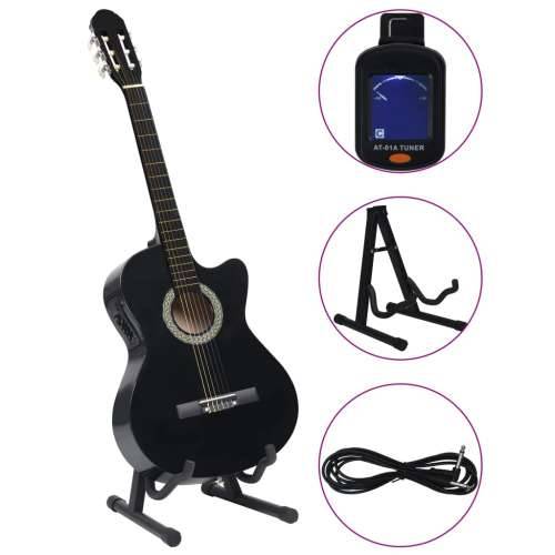 12-dijelni set gitare Western s ujednačivačem i 6 žica crni - Crna 4/4 39” Cijena