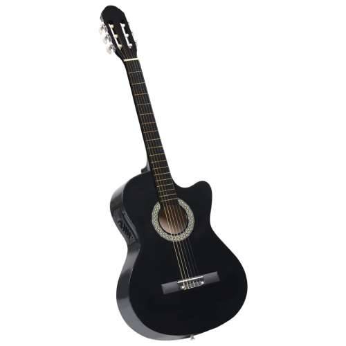 12-dijelni set gitare Western s ujednačivačem i 6 žica crni - Crna 4/4 39” Cijena