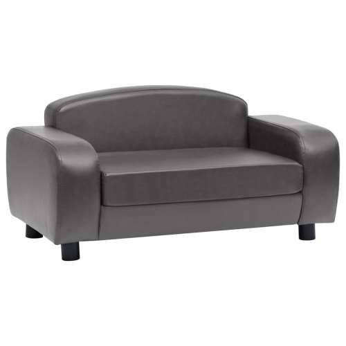 Sofa za pse siva 80 x 50 x 40 cm od umjetne kože - Siva Cijena