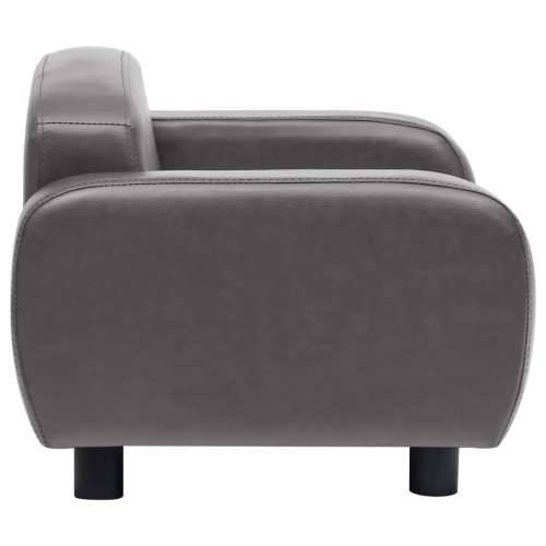 Sofa za pse siva 80 x 50 x 40 cm od umjetne kože - Siva Cijena