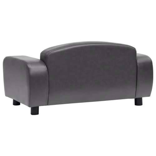 Sofa za pse siva 80 x 50 x 40 cm od umjetne kože - Siva Cijena