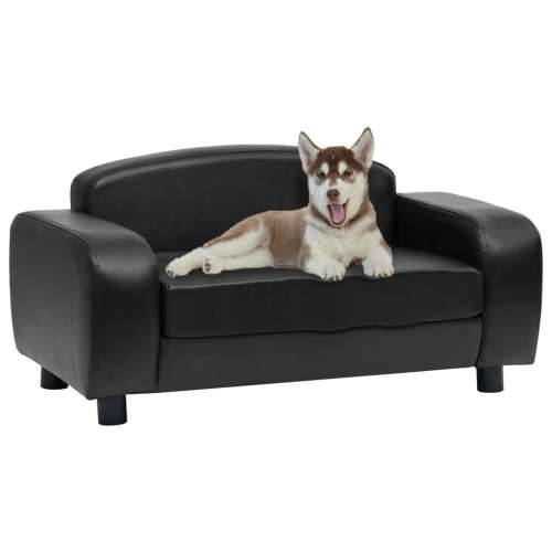 Sofa za pse crna 80 x 50 x 40 cm od umjetne kože - Crna Cijena
