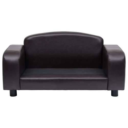 Sofa za pse smeđa 80 x 50 x 40 cm od umjetne kože - Smeđa Cijena