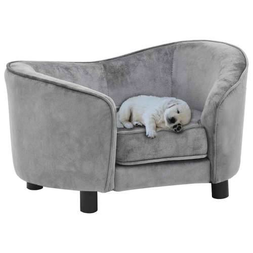 Sofa za pse siva 69 x 49 x 40 cm plišana - Siva Cijena