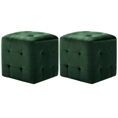 Noćni ormarići 2 kom zeleni 30x30x30 cm od baršunaste tkanine - Zelena 2 Cijena