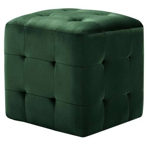 Noćni ormarići 2 kom zeleni 30x30x30 cm od baršunaste tkanine - Zelena 2 Cijena