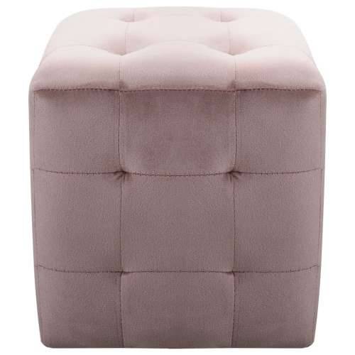 Noćni ormarići 2 kom rozi 30 x 30 x 30 cm od baršunaste tkanine - Ružičasta 2 Cijena