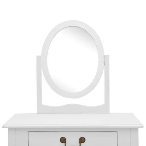 Toaletni stolić sa stolcem bijeli 65x36x128 cm paulovnija i MDF Cijena