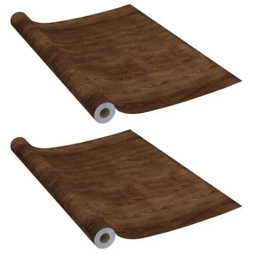 Samoljepljive folije za namještaj 2 kom hrast 500 x 90 cm PVC - Tamni hrast 2 Cijena