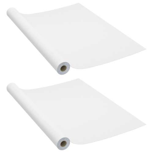 Samoljepljive folije za namještaj 2 kom bijele 500 x 90 cm PVC - Bijela 1 Cijena