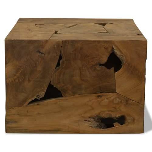 Stolić za kavu od prave tikovine 50 x 50 x 35 cm smeđi Cijena