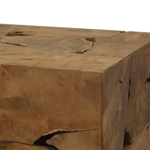 Stolić za kavu od prave tikovine 50 x 50 x 35 cm smeđi Cijena