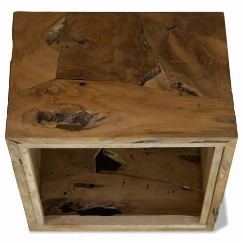 Stolić za kavu od prave tikovine 50 x 50 x 35 cm smeđi Cijena