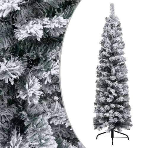 Tanko umjetno božićno drvce sa snijegom zeleno 150 cm PVC Cijena