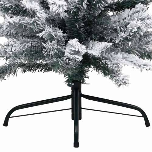 Tanko umjetno božićno drvce sa snijegom zeleno 240 cm PVC - Zelena 240 cm 1 with flocked white snow Cijena