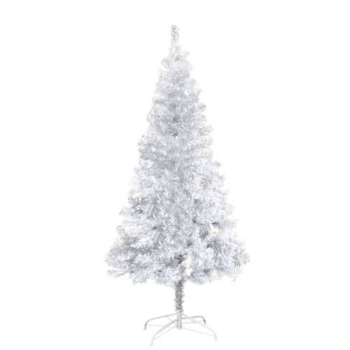 Umjetno božićno drvce sa stalkom srebrno 150 cm PET Cijena