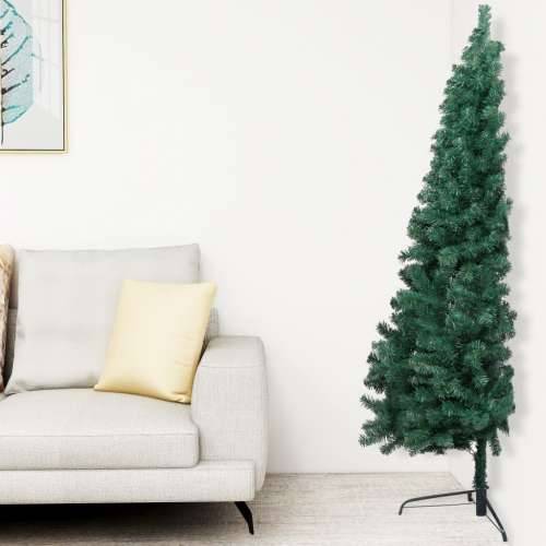 Umjetna polovica božićnog drvca sa stalkom zelena 150 cm PVC Cijena