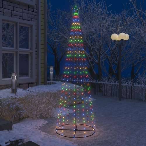 Ukrasno stožasto božićno drvce šareno 330 LED žarulja 100x300cm