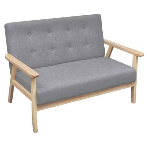 2-dijelni set sofa od tkanine svjetlosivi  Cijena
