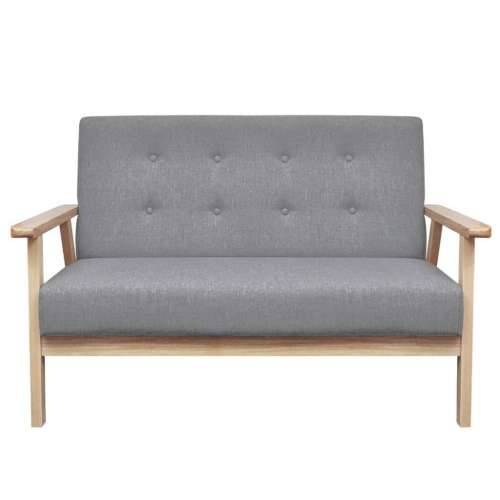 2-dijelni set sofa od tkanine svjetlosivi  Cijena