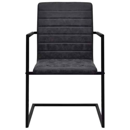 Konzolne blagovaonske stolice od umjetne kože 6 kom crne Cijena