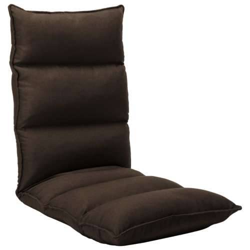 Sklopiva podna stolica od tkanine smeđa Cijena