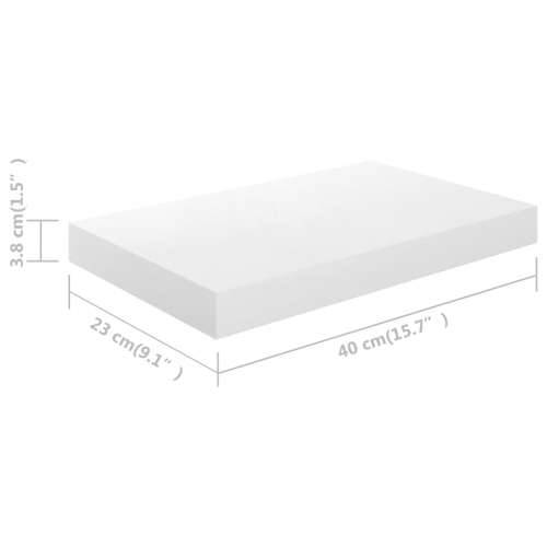 Plutajuća zidna polica visoki sjaj bijela 40 x 23 x 3,8 cm MDF - Visoko sjajno bijela 40 x 23 x 3.8 cm 1 Cijena