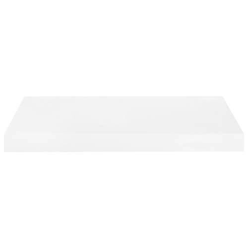 Plutajuće zidne police 2 kom sjajne bijele 50 x 23 x 3,8 cm MDF - Visoko sjajno bijela 50 x 23 x 3.8 cm 2 1 Cijena