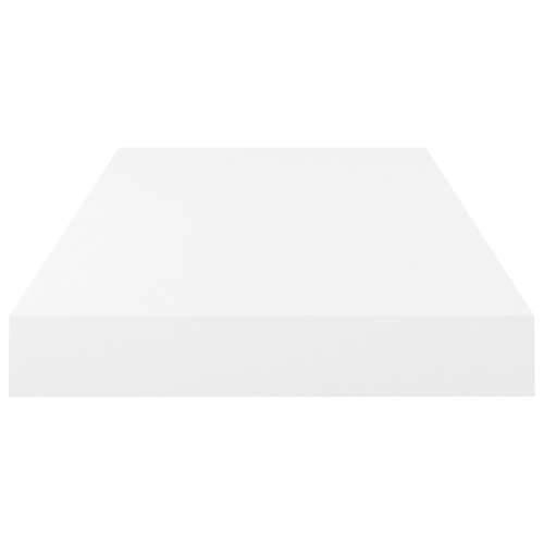 Plutajuće zidne police 2 kom sjajne bijele 50 x 23 x 3,8 cm MDF - Visoko sjajno bijela 50 x 23 x 3.8 cm 2 1 Cijena