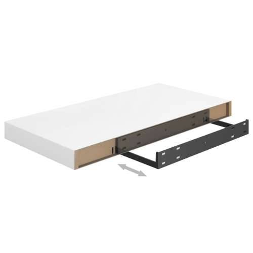 Plutajuće zidne police 2 kom sjajne bijele 50 x 23 x 3,8 cm MDF - Visoko sjajno bijela 50 x 23 x 3.8 cm 2 1 Cijena