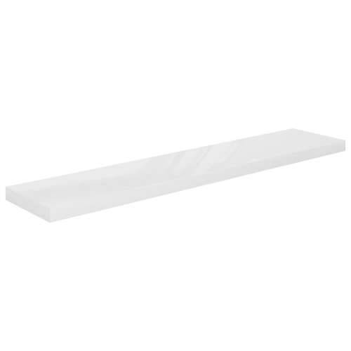Plutajuće zidne police 2 kom sjajne bijele 120x23,5x3,8 cm MDF - Visoko sjajno bijela 120 x 23.5 x 3.8 cm 2 1 Cijena