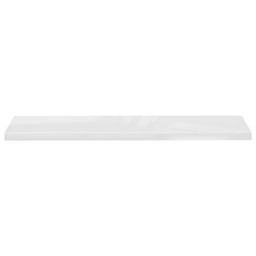 Plutajuće zidne police 2 kom sjajne bijele 120x23,5x3,8 cm MDF - Visoko sjajno bijela 120 x 23.5 x 3.8 cm 2 1 Cijena