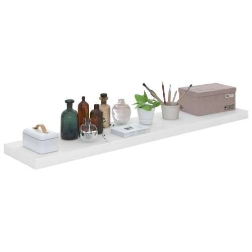 Plutajuće zidne police 2 kom sjajne bijele 120x23,5x3,8 cm MDF - Visoko sjajno bijela 120 x 23.5 x 3.8 cm 2 1 Cijena