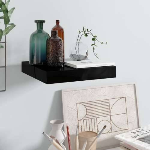 Plutajuća zidna polica visoki sjaj crna 23 x 23,5 x 3,8 cm MDF - visoko sjajno crna 23 x 23.5 x 3.8 cm 1 Cijena