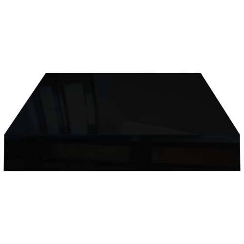 Plutajuće zidne police 2 kom sjajne crne 40 x 23 x 3,8 cm MDF - visoko sjajno crna 40 x 23 x 3.8 cm 2 1 Cijena