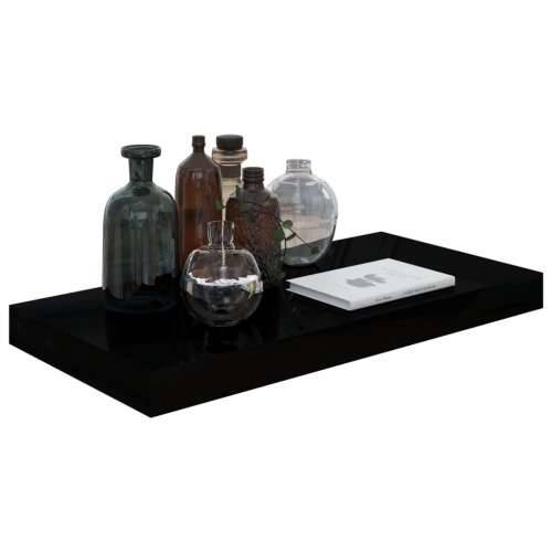 Plutajuća zidna polica visoki sjaj crna 50 x 23 x 3,8 cm MDF - visoko sjajno crna 50 x 23 x 3.8 cm 1 Cijena