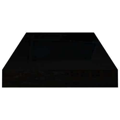 Plutajuća zidna polica visoki sjaj crna 50 x 23 x 3,8 cm MDF Cijena