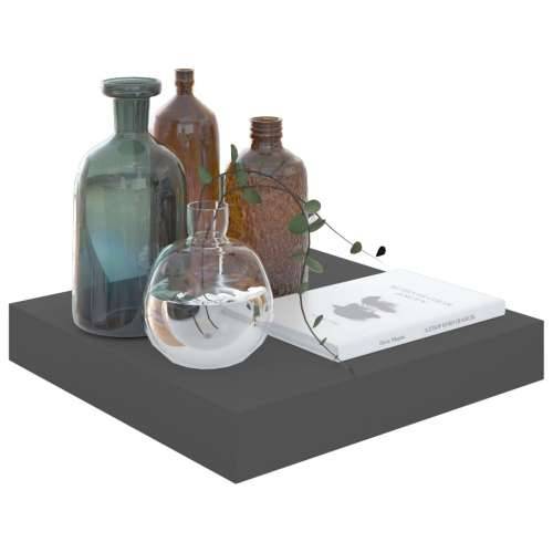 Plutajuća zidna polica visoki sjaj siva 23 x 23,5 x 3,8 cm MDF - visoko sjajno siva 23 x 23.5 x 3.8 cm 1 Cijena