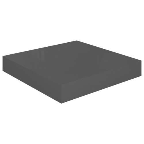 Plutajuće zidne police 2 kom sjajne sive 23 x 23,5 x 3,8 cm MDF - visoko sjajno siva 23 x 23.5 x 3.8 cm 2 1 Cijena