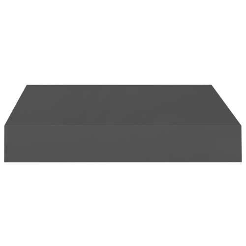 Plutajuće zidne police 2 kom sjajne sive 23 x 23,5 x 3,8 cm MDF - visoko sjajno siva 23 x 23.5 x 3.8 cm 2 1 Cijena