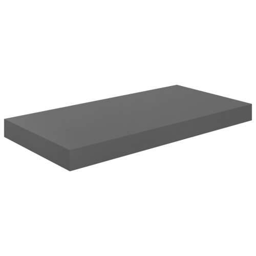 Plutajuće zidne police 2 kom sjajne sive 50 x 23 x 3,8 cm MDF - visoko sjajno siva 50 x 23 x 3.8 cm 2 1 Cijena