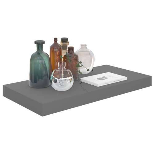 Plutajuće zidne police 2 kom sjajne sive 50 x 23 x 3,8 cm MDF - visoko sjajno siva 50 x 23 x 3.8 cm 2 1 Cijena