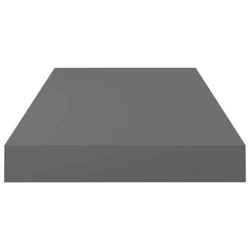 Plutajuće zidne police 2 kom sjajne sive 50 x 23 x 3,8 cm MDF - visoko sjajno siva 50 x 23 x 3.8 cm 2 1 Cijena