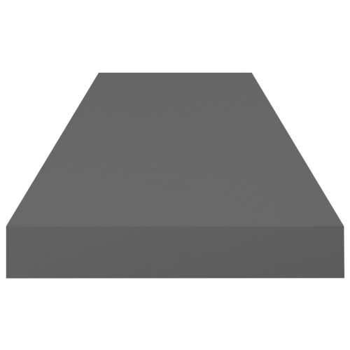 Plutajuće zidne police 2 kom sjajne sive 80 x 23,5 x 3,8 cm MDF - visoko sjajno siva 80 x 23.5 x 3.8 cm 2 1 Cijena