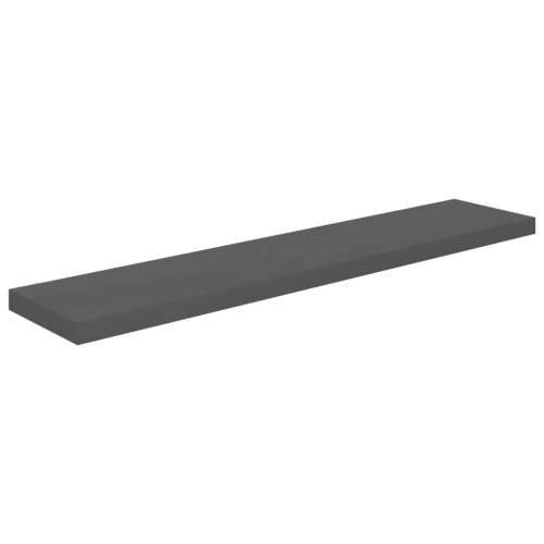 Plutajuća zidna polica visoki sjaj siva 120 x 23,5 x 3,8 cm MDF - visoko sjajno siva 120 x 23.5 x 3.8 cm 1 Cijena