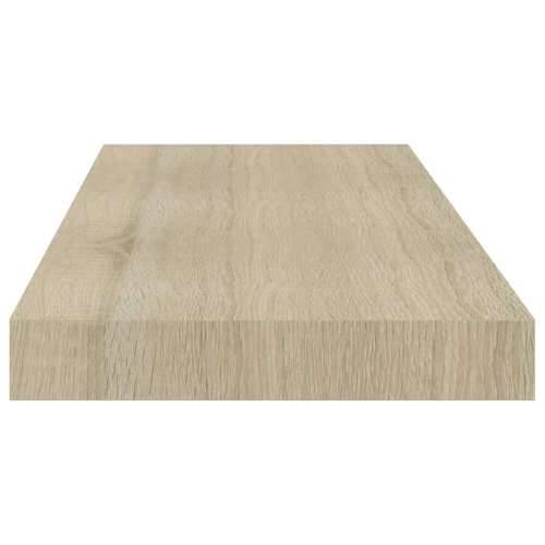 Plutajuće zidne police 2 kom boja hrasta 60 x 23,5 x 3,8 cm MDF - Boja hrasta 60 x 23.5 x 3.8 cm 2 1 Cijena