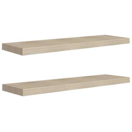 Plutajuće zidne police 2 kom boja hrasta 90 x 23,5 x 3,8 cm MDF Cijena